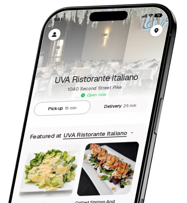UVA Ristorante Italiano app preview