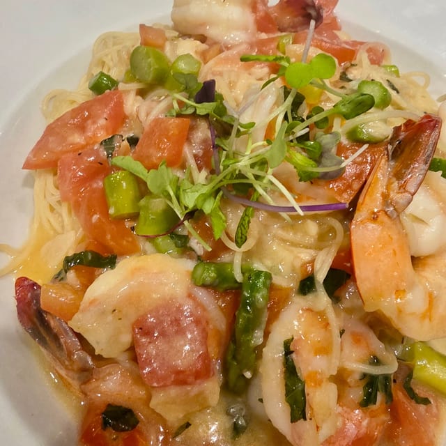 Angel Hair Shrimp.